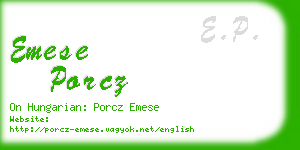 emese porcz business card